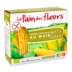 Хлібці Le Pain des Fleurs органічні хрусткі з кукурудзи - Фото 1
