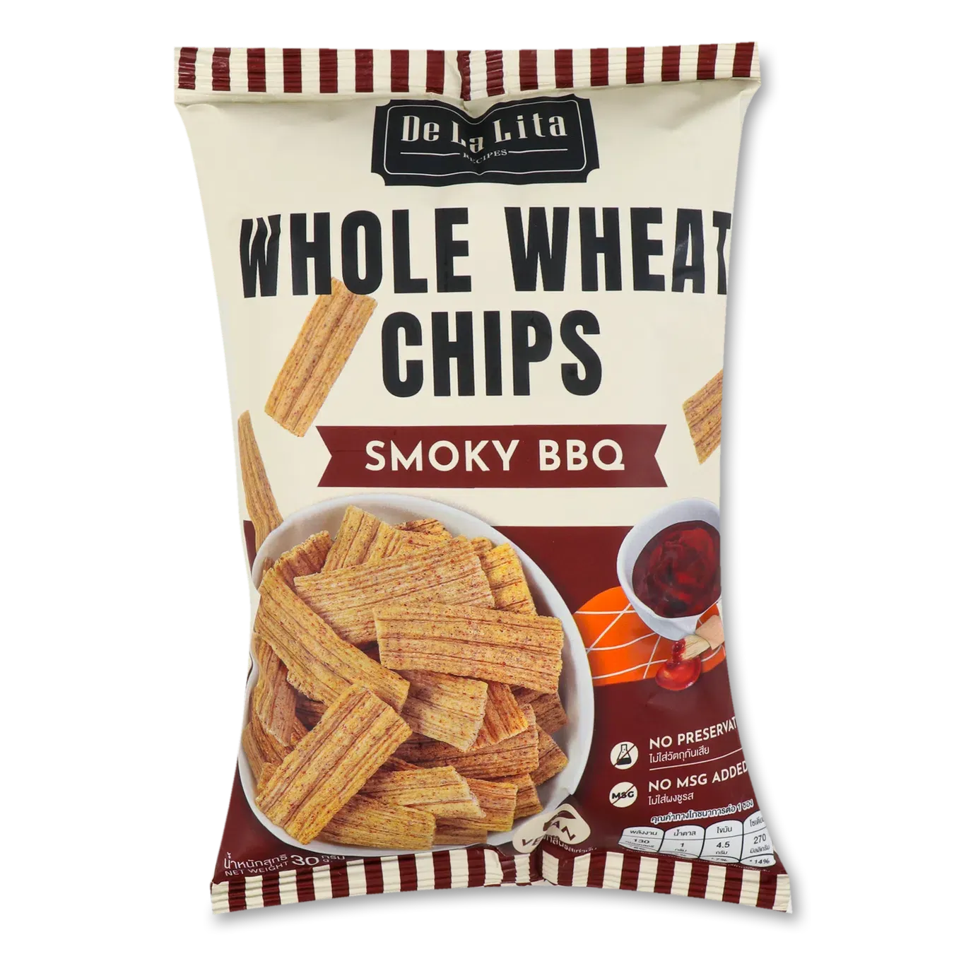 Чипси De La Lita цільнозернові зі смаком барбекю - Фото 1