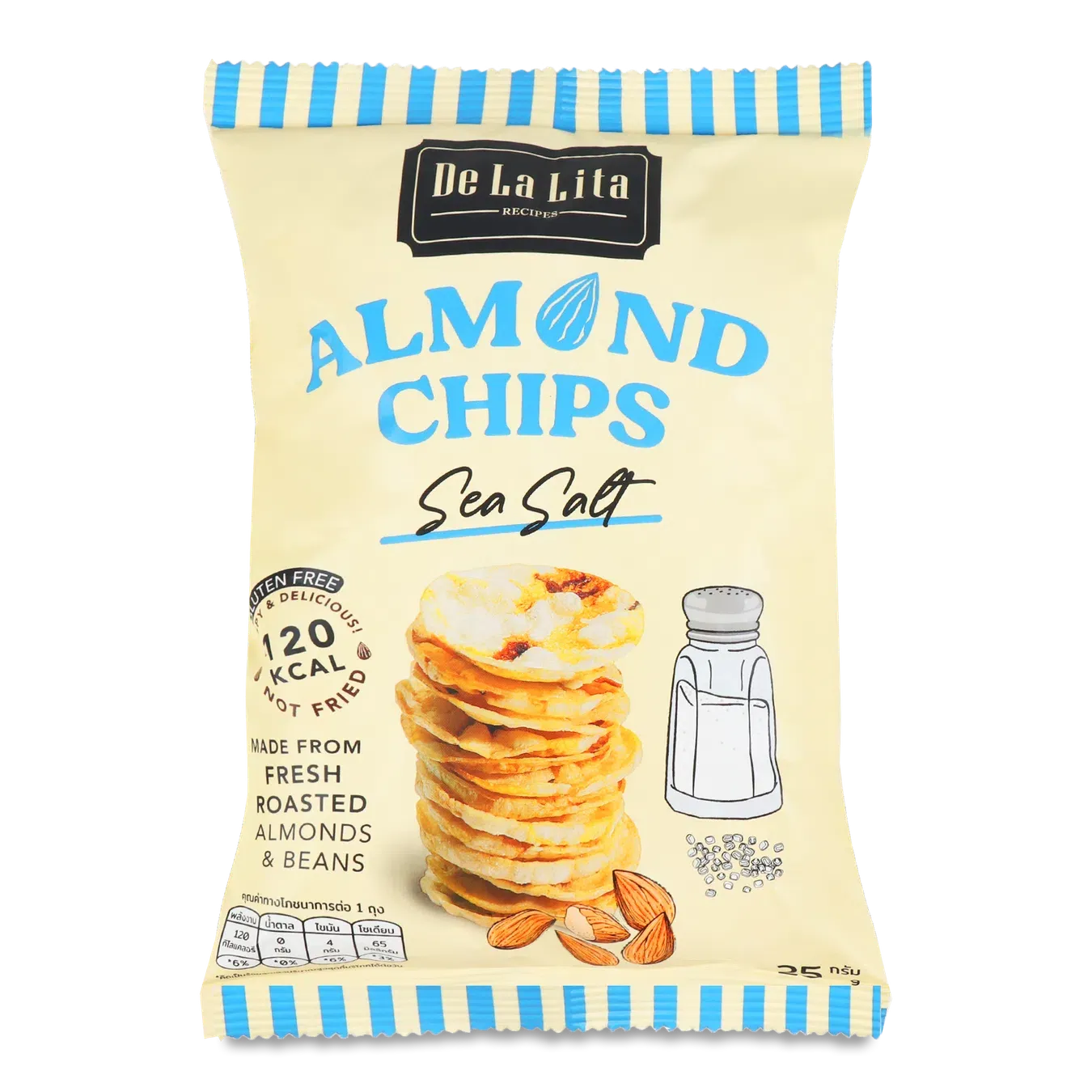 Чипси De La Lita мигдалеві з морською сіллю - Фото 1