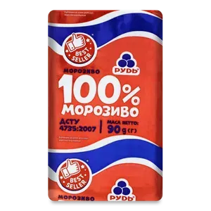 Морозиво «Рудь» брикет 100% - Фото 1