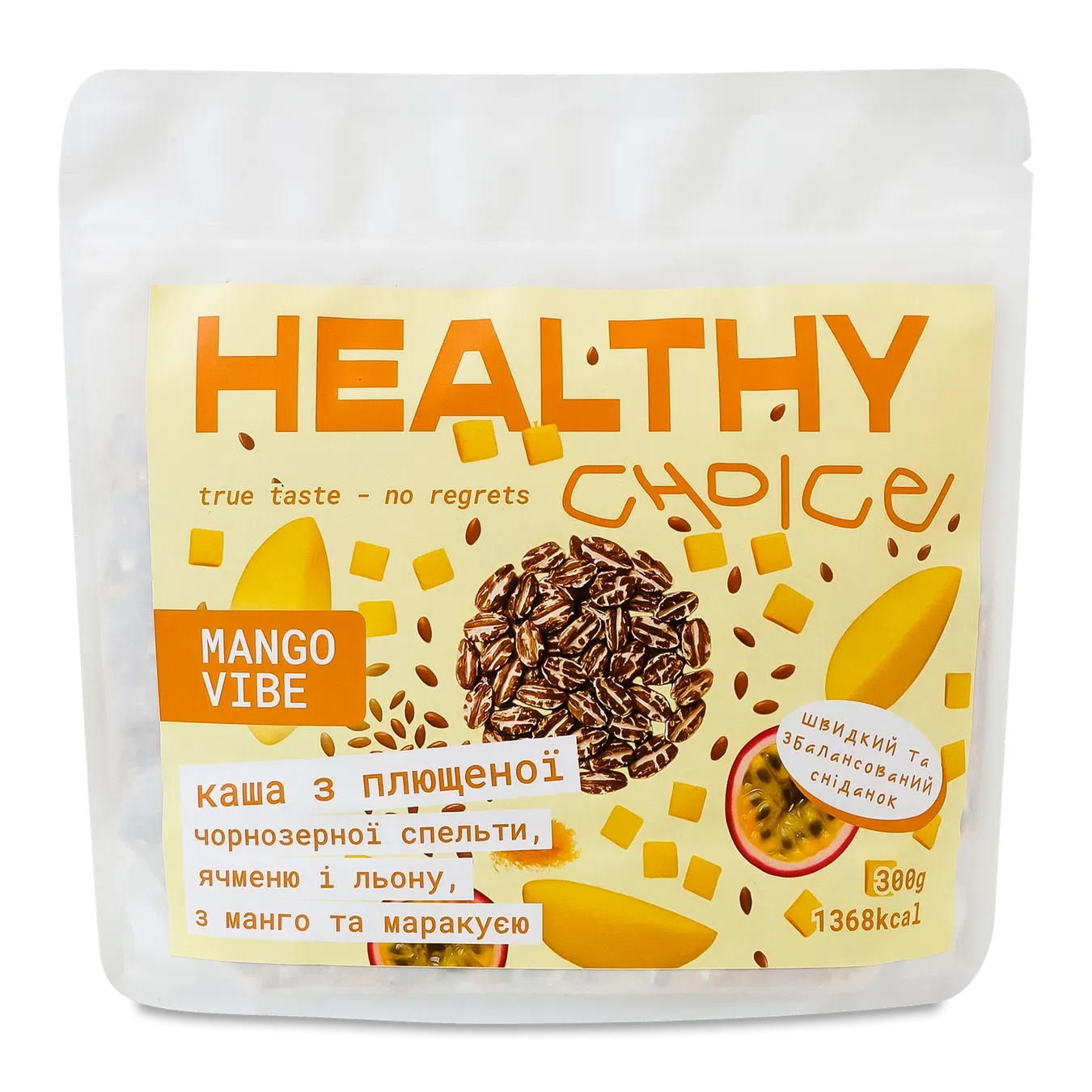 Каша з чорнозерної спельти та льону Healthy Choice Mango vibe - Фото 1
