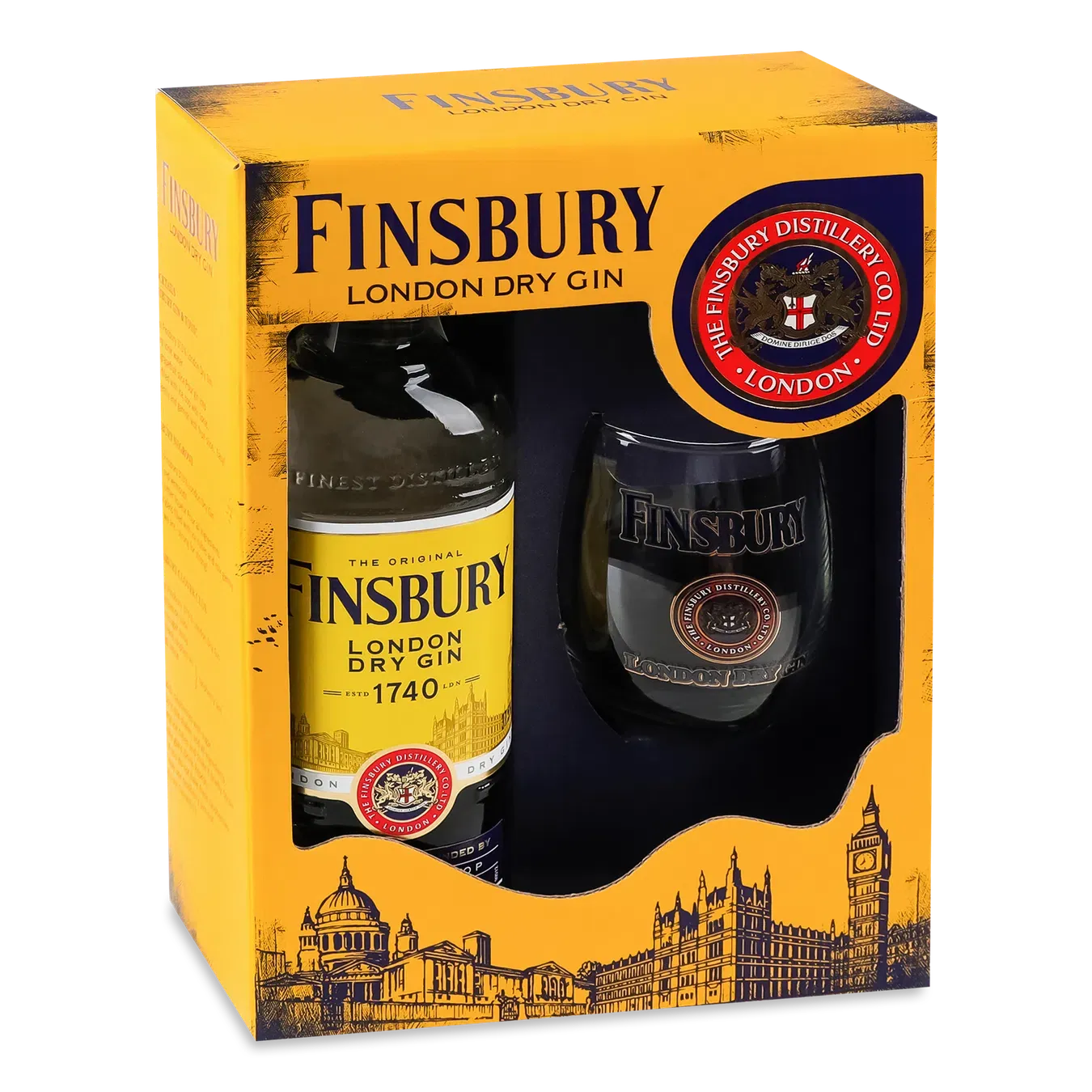 Джин Finsbury London Dry 0,7 л + склянка - Фото 1