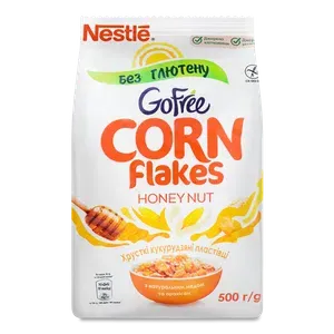 Сніданок Nestle Gold Flakes сухий мед-горіх - Фото 1