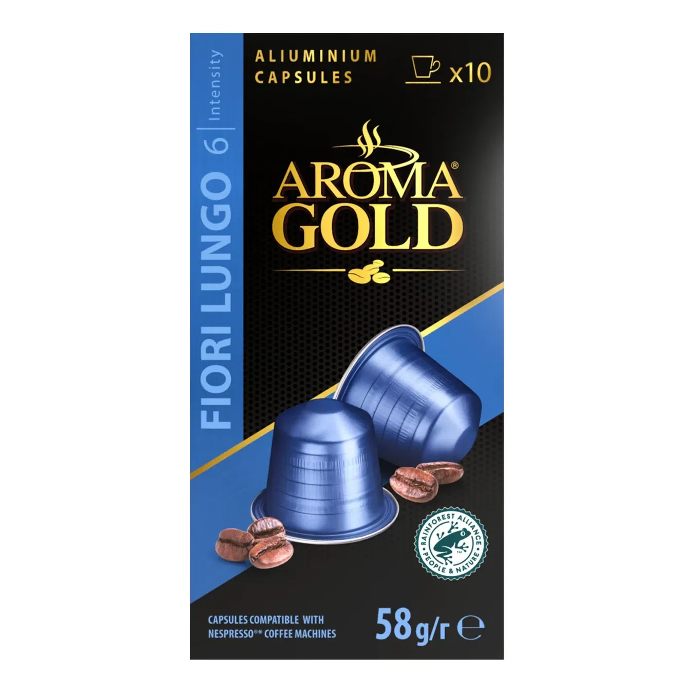 Кава мелена Aroma Gold Fiori Lungo в капсулах - Фото 1