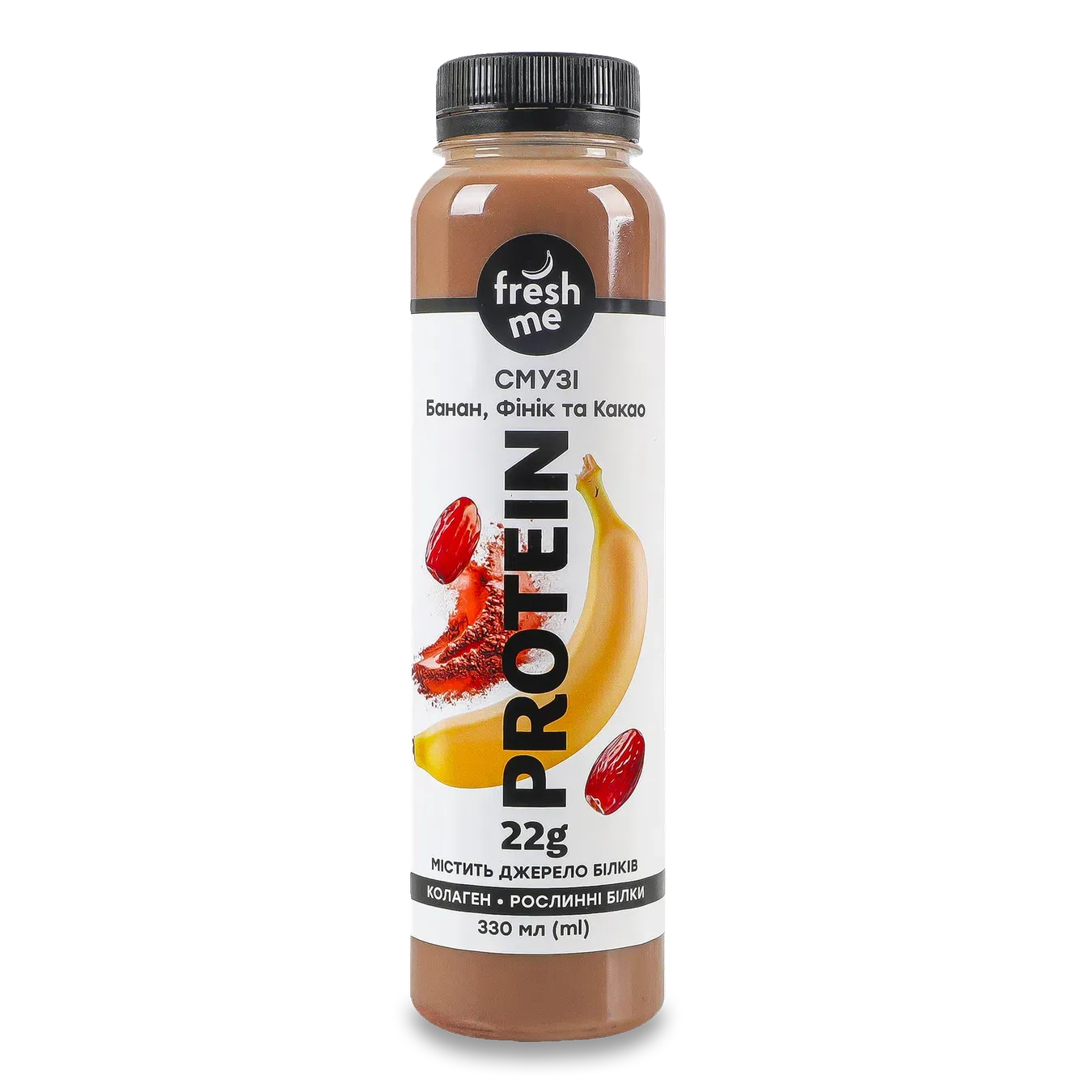 Напій кокос Fresh me Prot Смузі Банан фінік какао - Фото 1