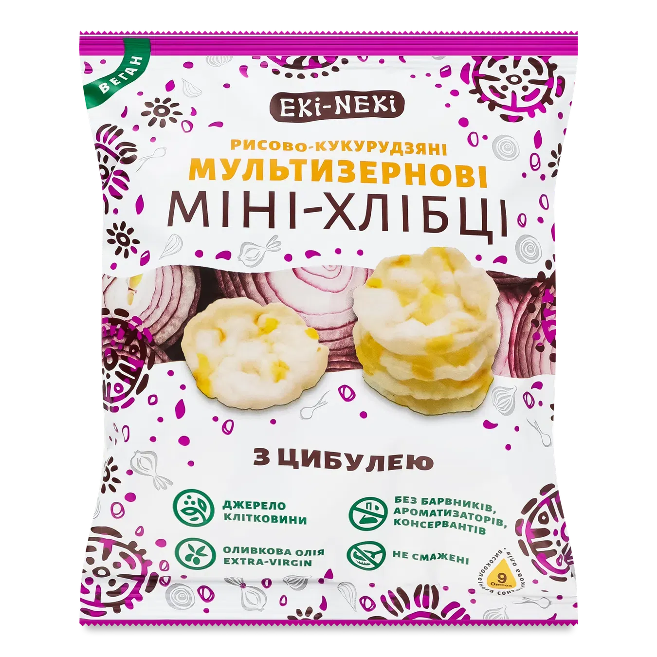 Міні-хлібці Лавка Традицій Екі-Некі рисово-кукурудзяні з цибулею - Фото 1