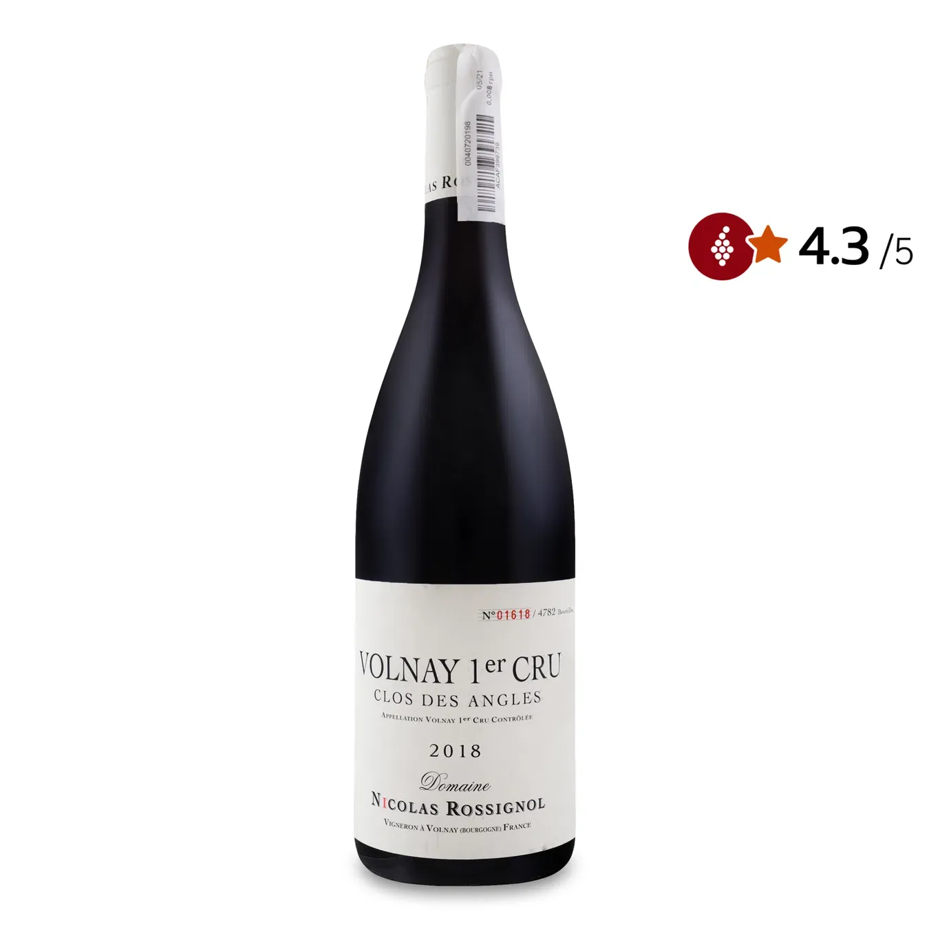 Вино Nicolas Rossignol Volnay 1er Cru Clos Des Angles Rg 2018 - Фото 1