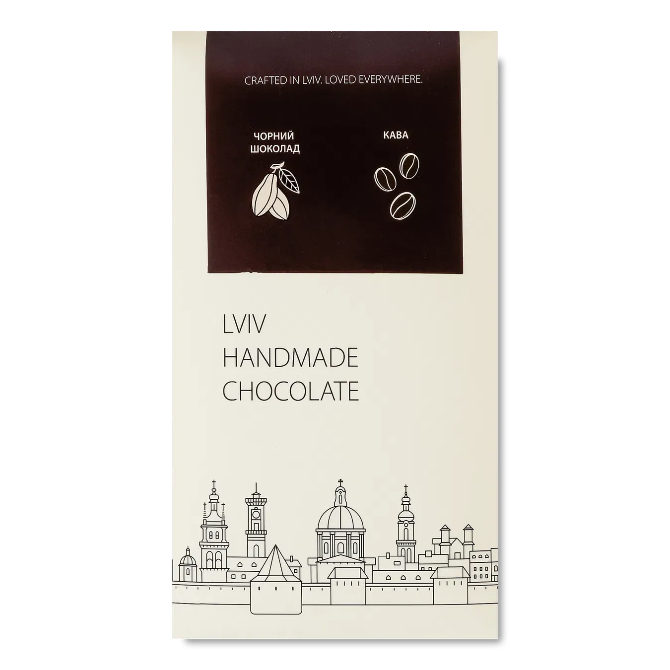 Шоколад чор Lviv handmade chocolate з кавов начинк - Фото 1