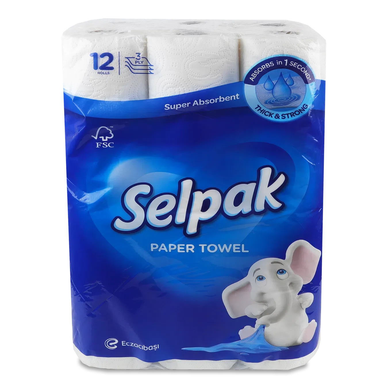 Рушники паперові Selpak Super Absorbent 3-шарові - Фото 1