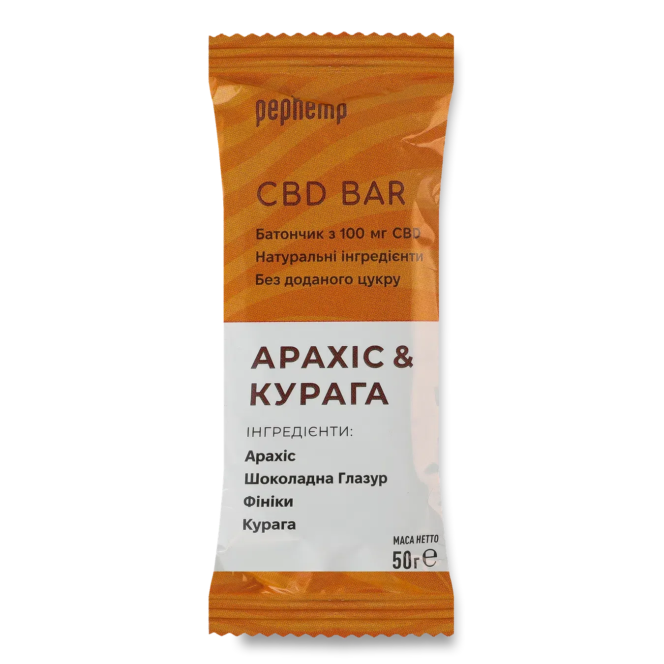 Батончик Pephemp CBD арахіс & курага - Фото 1