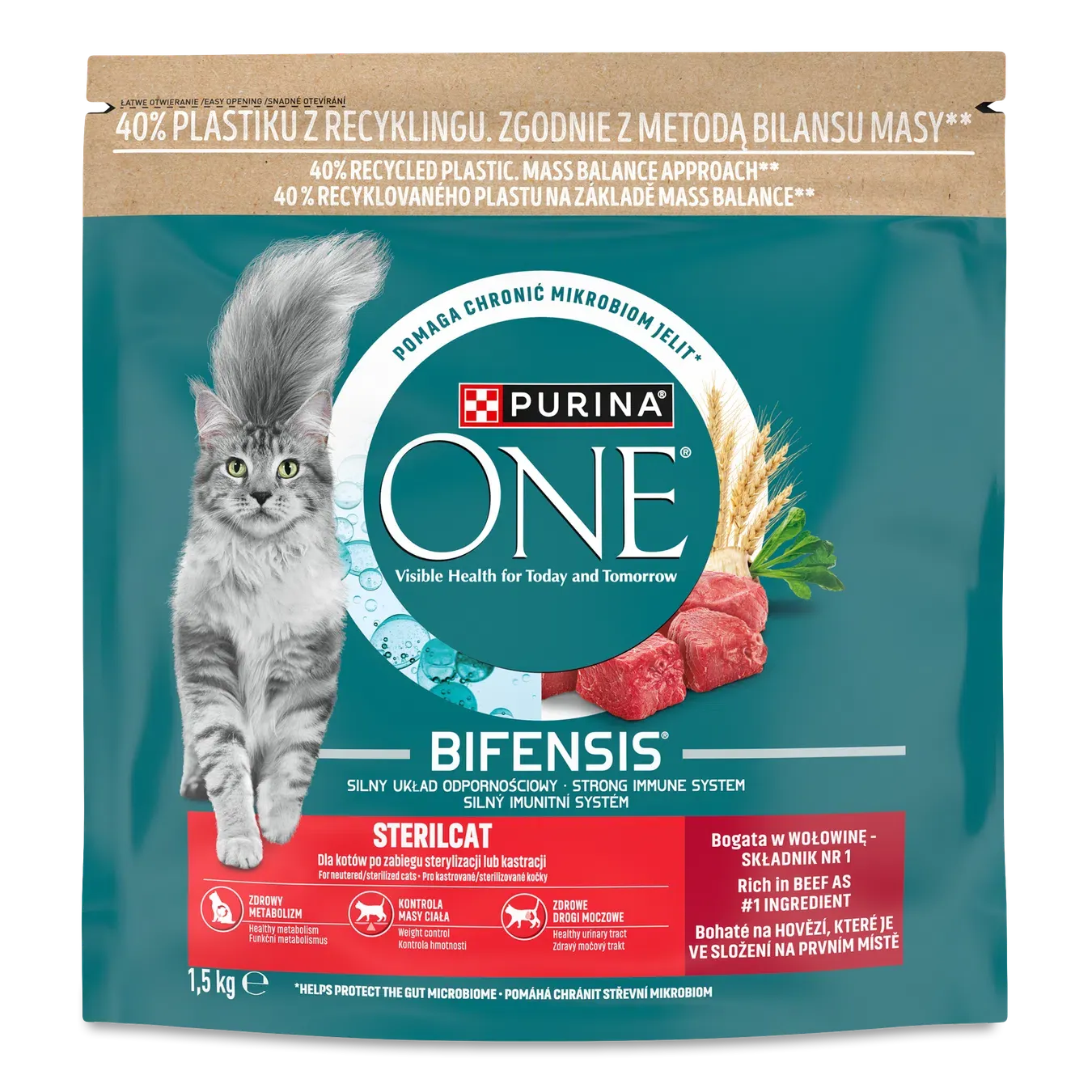 Корм для котів ONE Sterilcat з яловичиною сухий - Фото 1