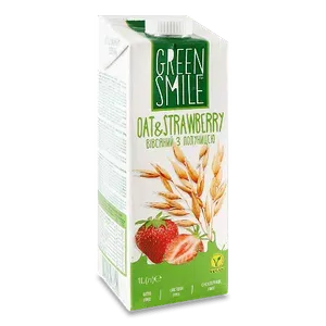 Напій ультрапастеризований Green Smile вівсяний полуниця 1,5% - Photo 1