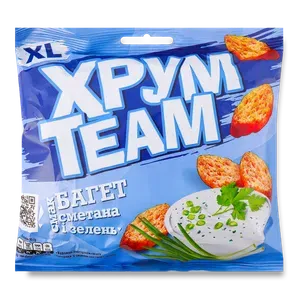 Сухарики ХрумTeam Багет Сметана і зелень - Photo 1