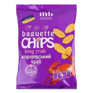 Багети MB Foody Chips пшеничні зі смаком королівського крабу - Photo 1