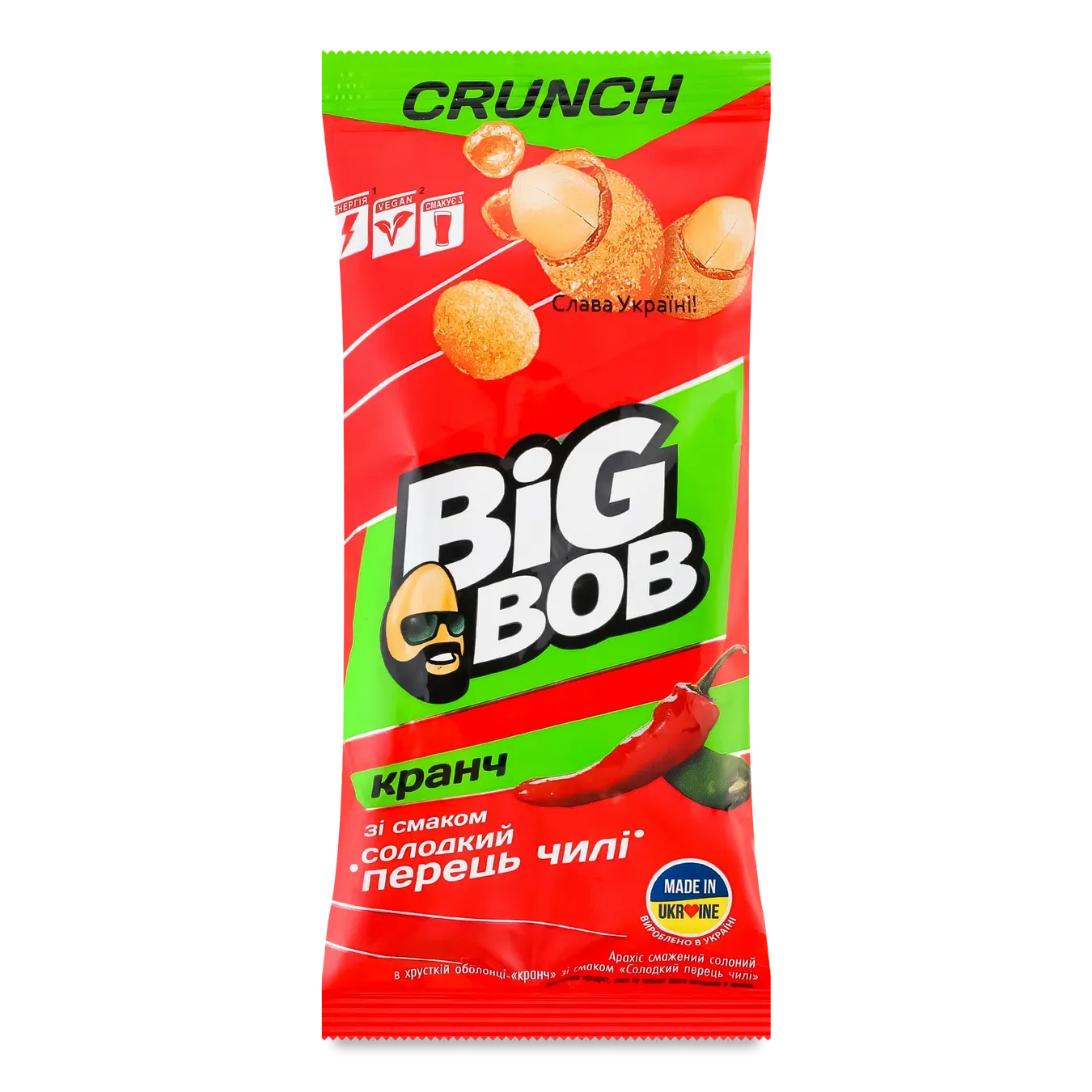 Арахіс Big Bob в хрусткій оболонці зі смаком солодкого перецю чилі - Фото 1