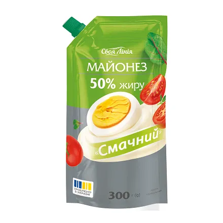 Майонез 300г Своя Лінія 50% Смачний д/пак - Photo 1