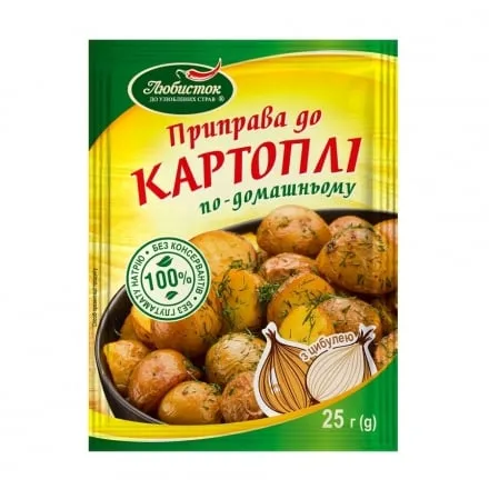 Приправа 25 г Любисток До картоплі по-домашньому м/уп - Фото 1