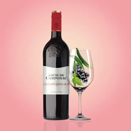 Вино 0,75 л LOUIS DE CAMPONAC Cabernet Sauvignon напівсухе червоне 13,5 % об скл/пл Франція - Фото 1