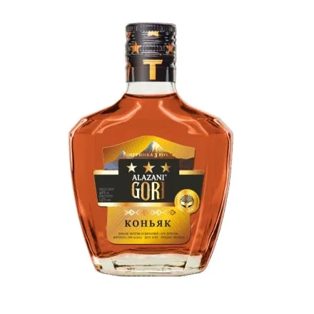 Коньяк 0,2 л Alazani Gori ординарний три зірочки 40% ск/пл України - Photo 1