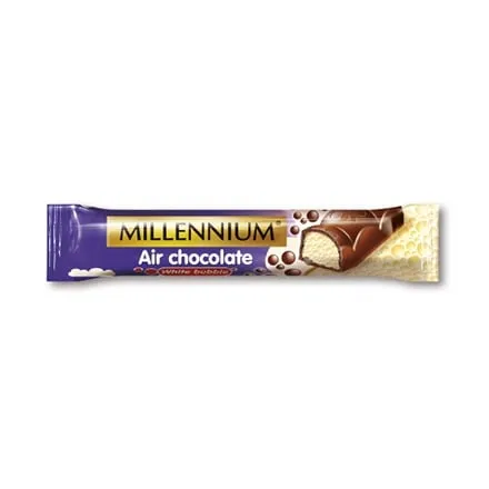 Шоколад 32г Millenmium пористий молочний та білий - Photo 1