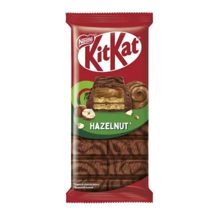 Шоколад 99 г Kitkat молочний та чорний, з вафлею та начинкою, з пастою з лісових горіхів м/уп - Photo 1