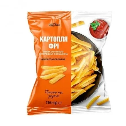 Картопля фрі 750г Своя Лінія соломка швидкозаморожена п/ет - Photo 1