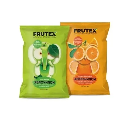 Фруктові чипси 40 г Frutex Апельчипси з сушених апельсинів, Яблочипси з сушених яблук - Photo 1