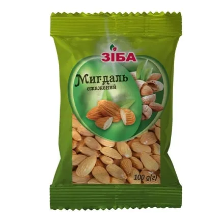 Мигдаль 100 г Зіба смажений м/уп - Photo 1