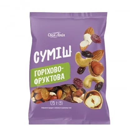 Асорті 125г Своя лінія фруктово-горіхове, з горіхами смаженими - Photo 1