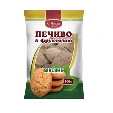 Печиво 300 г Хлібодар Вівсяне з фруктозою - Photo 1