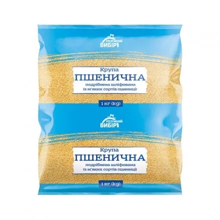 Крупа 1 кг Розумний вибір пшенична з м'яких сортів пшениці - Photo 1