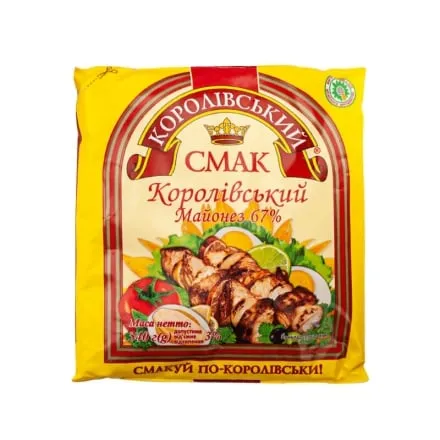 Майонез 340 г Королівський Смак "Королівський" 67% - Photo 1