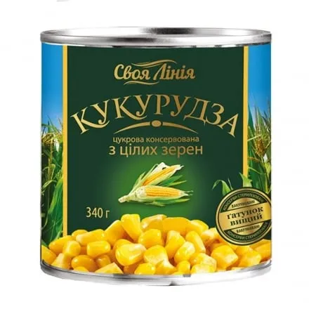 Кукурудза 340г Своя лінія цукрова консервована - Photo 1