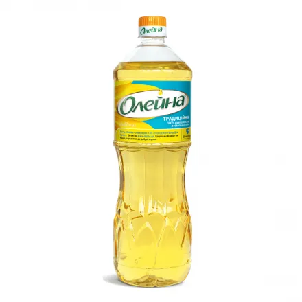 Олія 0,85л Олейна Традиційна Соняшникова рафінована - Фото 1