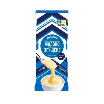 Молоко 15 г День у День незбиране згущене з цукром 8,5% стік - Photo 1