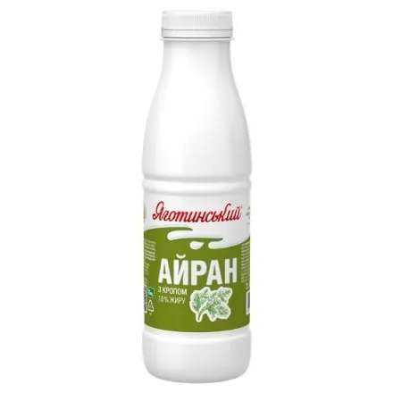 Напій кисломолочний 450 г Яготинський Айран з кропом 1,8% п/бут - Photo 1