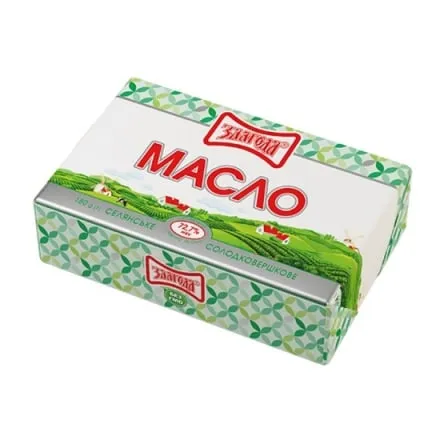 Масло 180 г Злагода Солодковершкове Селянське 72,7% - Фото 1