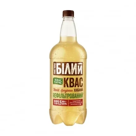 Квас 1,5л Тарас Білий нефильтрований - Photo 1
