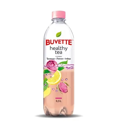 Напій 0,5л Buvette Healthy tea зі смаком Троянди,лимону та імбиру - Photo 1