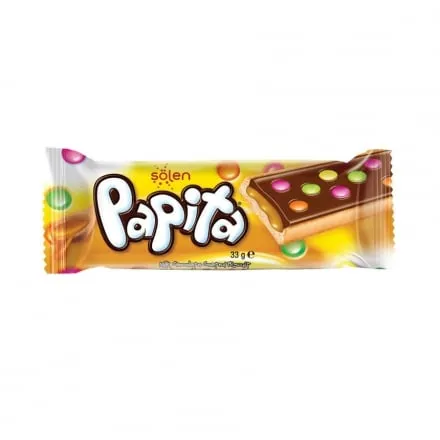 Печиво 33г Papita Caramel з карамельною начинкою і драже, Туреччина - Photo 1