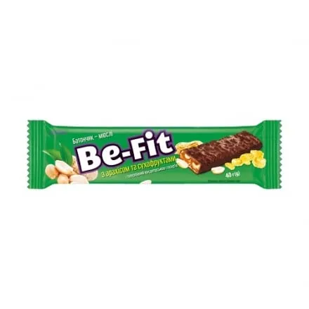 Батончик-мюслі 40г Своя Лінія Be-Fit горіховий з сухофруктами - Photo 1