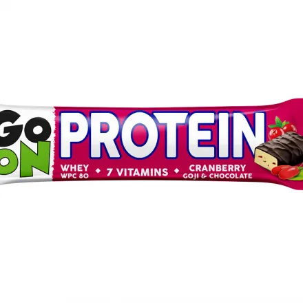 Батончик 50 г Sante Go On Protein протеїновий з журавлиною та ягодами годжі м/уп - Photo 1