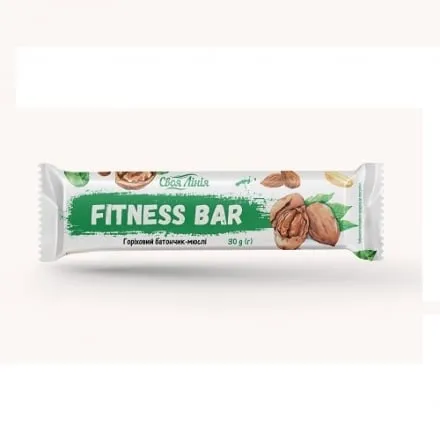 Батончик-мюслі 30г Своя лінія Fitness Bar (з вишнею та журавлиною, горіховий) - Photo 1