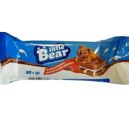 Тістечко бісквітне 50г Своя Лінія Little Bear з шоколадно-молочним смаком - Photo 1