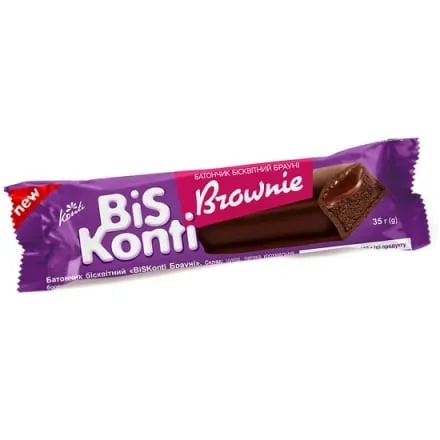 Батончик 35г Конті BisKonti бісквітний брауні - Photo 1