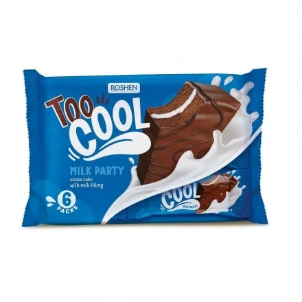 Тістечко бісквітне 270 г Рошен Too Cool Milk Party - Фото 1