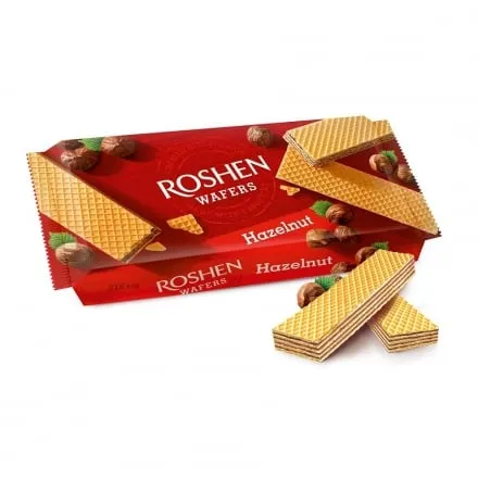 Вафлі 216г Рошен Wafers Hazelnut - Photo 1