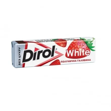 Жувальна гумка 14 г Dirol White полунична галявина - Photo 1
