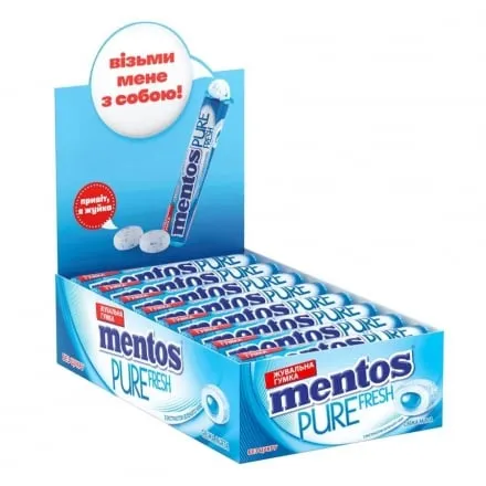 Жувальна гумка 16 г Mentos Purefresh Roll М'ята - Photo 1