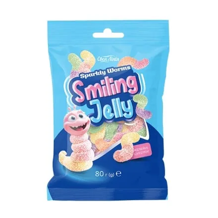 Цукeрки 80 г Своя лінія Sparkly Worms желейні м/уп Туреччина - Photo 1